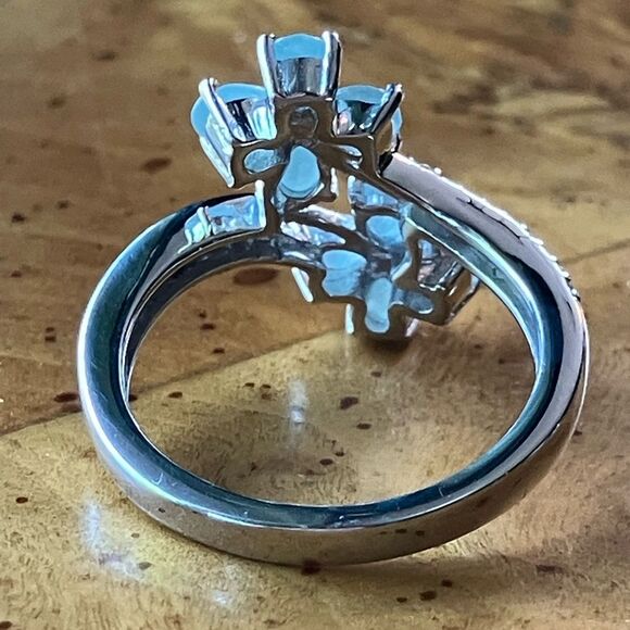 Natural Grandidierite Sterling Silver Artistic Ring Size 6.75 - Picture 5 of 9